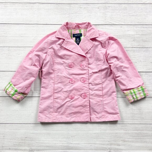 Nautica Plaid Pea Coat - Picture 1 of 4